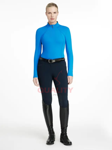 Control de humedad ligero secado rápido diseño suave capa base venta al por mayor mujeres equitación capa base estiramiento sin costuras - Product Image 3