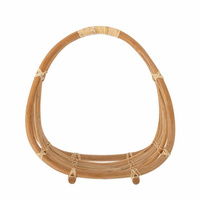 Porte-revues moderne en bambou et en rotin, cadre incurvé, support de rangement en osier fait à la main pour le salon, coin lecture, OEM ODM
