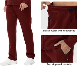 Trajes de chándal deportivos de 2 piezas para hombre Tricot Jogging Gym Workout Hood estampado en relieve liso teñido ecológico Calentamiento de invierno - Product Image 4