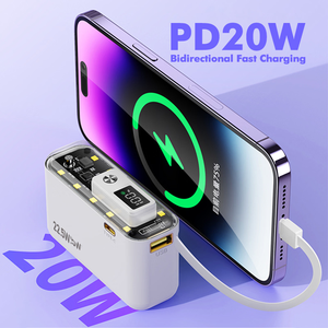 แบตสำรองแบบใส 10000mAh ดีไซน์<span class=keywords><strong>พัง</strong></span>ก์ ชาร์จเร็<span class=keywords><strong>ว</strong></span>สุด 22.5W พร้อมดีไซน์โปร่งใสและพกพาสะด<span class=keywords><strong>ว</strong></span>ก - Product Image 3