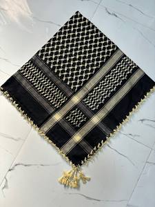 Vente en gros de foulards palestiniens multicolores arabe Kuffiyeh Ghatra en coton de style carré pour hommes musulmans adultes - Product Image 5