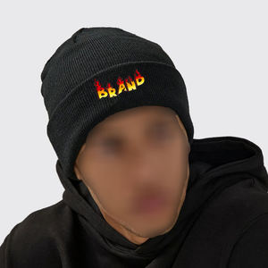 Gorro Unisex de Jacquard de lana 100% con logotipo bordado personalizado de alta calidad, gorros de punto ligeros cálidos para invierno, imagen de personaje - Product Image 1