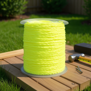 Cordon de pavage en polypropylène fluorescent jaune de 100 m, diamètre 1,7 mm, 30 kg – Lot de 6 pour aménagement paysager et terrasses - Product Image 3