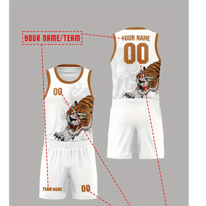 Maillots de basket-ball personnalisables OEM, respirants, à séchage rapide, 100% polyester, multicolores, avec nom du joueur/conception d'équipe |   Toutes saisons - Product Image 3