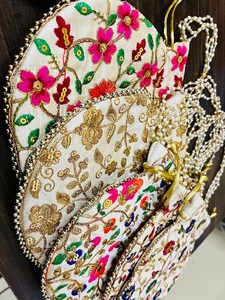 Handmade Silk Fashionable Embroidered Potli <b>Handbags</b> Potli Bag Drawstring Bag, <b>Wedding</b> Favor/Return Gift for <b>Guests</b> - Product Image 2