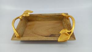 100% Natural Handmade Wooden Tray ,wooden <b>Breakfast</b> Tray ,wooden Serving Tray - Product Image 3