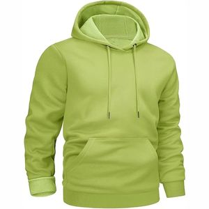 2025 nuevas llegadas hombres Otoño Invierno con capucha calle manga larga suelta Color sólido Sudadera con capucha Casual Tops hombres sudaderas con capucha - Product Image 1