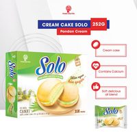 Top Soft 252g Pandan Cream Sponge Cake dans une boîte moderne Emballage Produits de boulangerie Aliments pour un usage quotidien Vietnam Saveur de café frais
