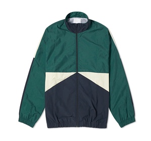 Chaqueta cortavientos para hombre con cremallera al por mayor de color de retazos de nuevo diseño de alta calidad, chaqueta deportiva arrugada de nailon al por mayor - Product Image 1