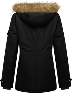 เสื้อโค้ทบุนวมสำหรับผู้หญิง, เสื้อแจ็คเก็ตขนพัวเกอร์ให้ความอบอุ่นสามารถถอดออกได้เสื้อแจ็กเก็ตขนอุ่นเสื้อแจ็กเก็ตปาร์กาประดับมุกลายทางยาวสำหรับฤดูหนาว - Product Image 2