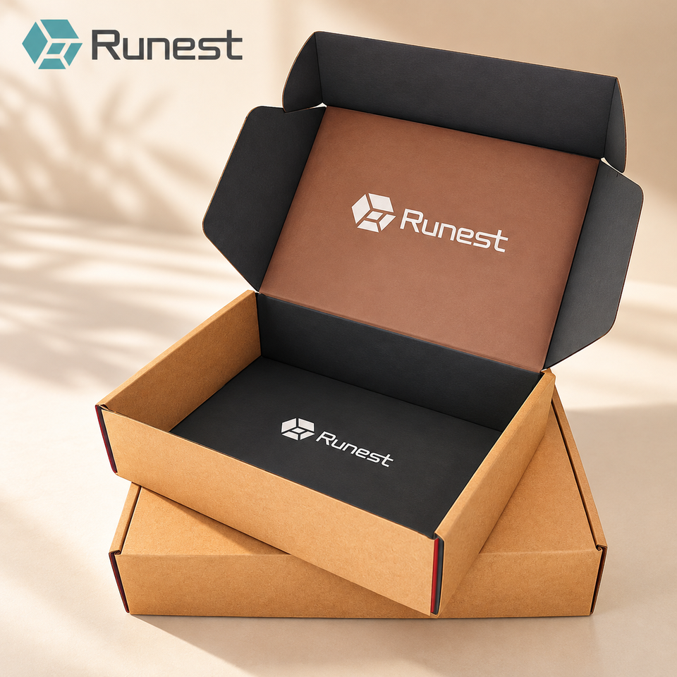 Luxury Customized Premium Gold Foil Brown Cardboard Corrugated ...