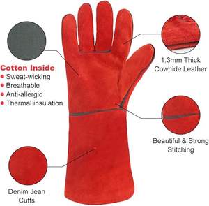 2025 Gants de barbecue et de soudage en cuir robuste Gants de sécurité résistants au feu - Product Image 4