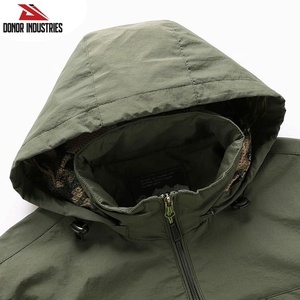 Men's Casual Canvas Windbreaker with <b>Stand</b> Collar Wholesale Varsity Jacket for Spring Season Waterproof Bomber Regular Sleeve - Product Image 5