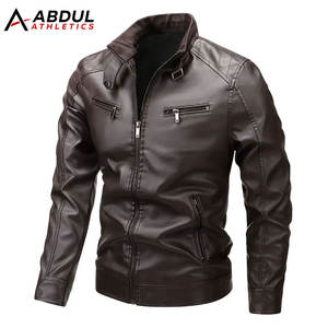 เสื้อแจ็คเก็ตหนังแท้สำหรับผู้ชาย พร้อมซิปเต็มตัวและดีไซน์ทันสมัย เหมาะสำหรับงานปาร์ตี้หรือชุดลำลอง เสื้อแจ็คเก็ตฤดูหนาวสำหรับผู้ชาย - Product Image 1