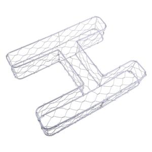 Alfabeto de hierro romántico Marco H Guirnalda de alambre Maceta suculenta Caja de maceta de metal para jardín Acabado recubierto de polvo - Product Image 1