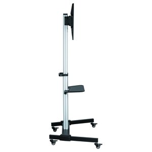 ICA TR 1546 Silver 86\" LED Monitor Cart 360 Degree Swivel Stainless Steel <b>TV</b> Floor <b>Stand</b> <b>TV</b> Box Compatible Office <b>TV</b> Holder - Product Image 4