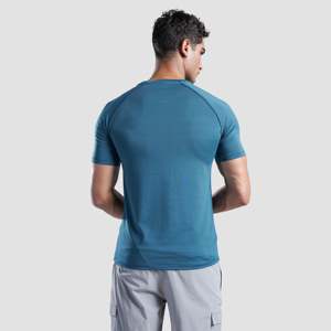 T-shirt de performance GA en vert, 100 % polyester, tricot léger, impression sérigraphiée, étiquette personnalisée, style performance vert pour l'exercice - Product Image 2