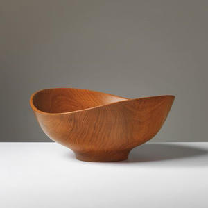 Bol de service à salade en bois japonais sculpté à la main traditionnel pour table à manger Plateau de cuisine unique pour la nourriture à usage commercial - Product Image 3