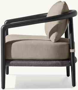Chaise longue minimaliste moderne en teck pour l'extérieur Patio Meubles en bois Conception tissée en corde pour hôtels Villas Salons Appartements - Product Image 1
