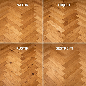 Parquet en chêne mosaïque - Grade Objet - Tissage anglais 8 mm - Bois massif préfini - Écologique - Garantie 5 ans - Design moderne - Surface - Product Image 4