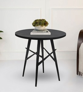 <b>High</b> Quality Black Metal Accent <b>Side</b> <b>Table</b> with Trendy Design for Bedroom and Living Room Modern Wooden Furniture - Product Image 3