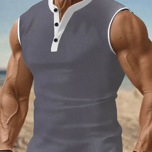 Maillot de sport personnalisé pour homme, stringer, musculation, durable, respirant, avec méthode de tissage tricotée, prix du maillot - Product Image 4