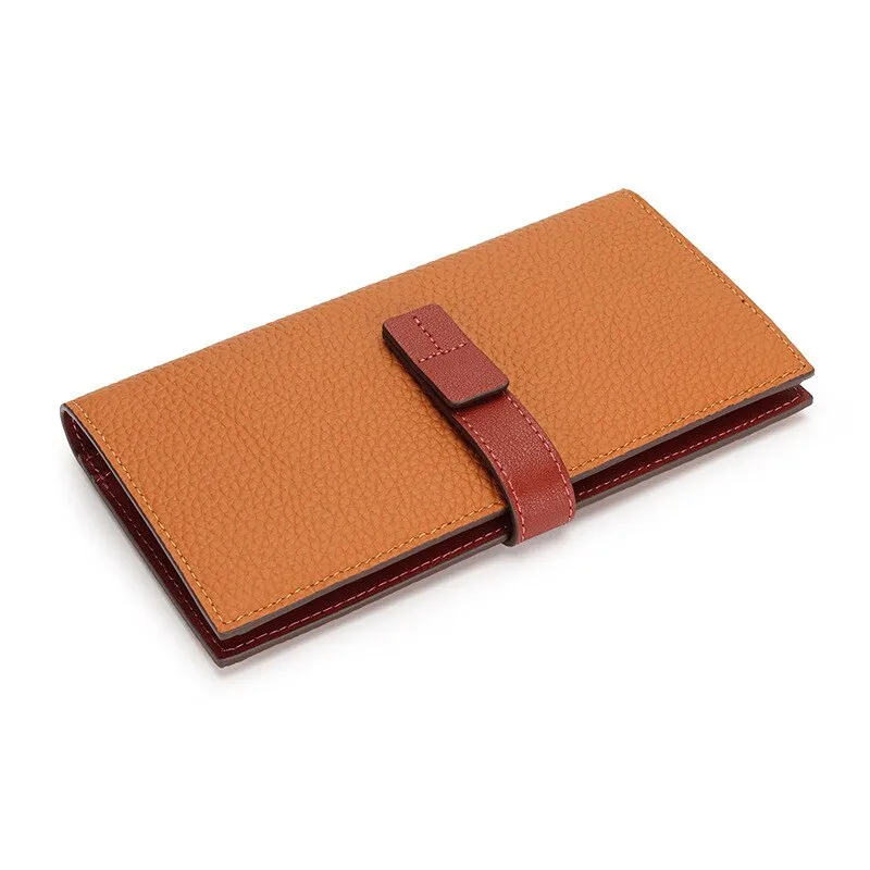 100% Cow Hide Leather Large Capacity High Quality Wholesale Light Weight Women Leather Wallet