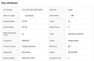 Moteur synchrone AC TYJ 50 stable, à économie d'énergie, à couple élevé, adapté à une utilisation continue - Product Image 2