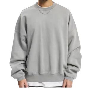 Sweat-shirt en molleton de coton personnalisé pour homme, 400 g/m², French Terry, col rond surdimensionné, sweat-shirts et sweats à capuche pour homme, surdimensionné, à capuche, 2026 - Product Image 2
