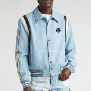 แจ็คเก็ตเบสบอลฤดูหนาวคุณภาพสูงสำหรับผู้ชาย คอตั้ง โลโก้ด้านหน้า ระบายอากาศได้ดี เป็นมิตรกับสิ่งแวดล้อม  สั่งซื้อขั้นต่ำน้อย - Product Image 1