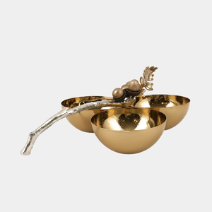 Cuenco con diseño de flores doradas de calidad creativa, cuenco central, diseño elegante, cuenco decorativo para servir comida y nueces a la venta - Product Image 3