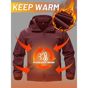 Vente en gros Vestes de sport coupe-vent Couleur contrastée Vestes d'extérieur imperméables à coque dure Vestes coupe-vent à capuche pour le trekking - Product Image 3