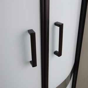 Mampara de Ducha Esquinera 90x90 con Perfiles Negros Mate y Vidrio Serigrafiado Sky Bath & Toilet Supplies - Product Image 3