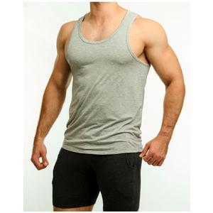 Prix de gros 100% coton sans manches débardeur pour hommes Fitness GYM sport séchage rapide Logo personnalisé impression décontracté été BD haut - Product Image 4