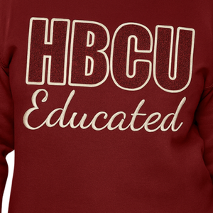 HBCU Delta Educado Chenille Sudadera Granate Neutral Bordado Letras Mezcla de algodón Divine Nine Greek Sorority Apparel - Product Image 6