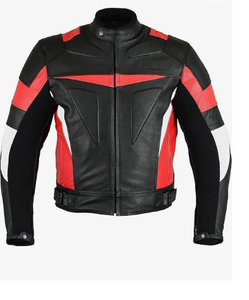 Veste de moto en cuir de haute qualité avec cuir de vache avec panneaux samtex à quatre voies avec protecteur approuvé CE - Product Image 5