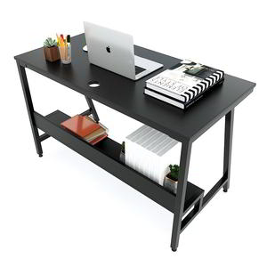 SIBA Foldable <b>Study</b> <b>Desk</b> with Iron Frame Bookshelf 120x60x75 cm for Bedroom or Hotel Model FD68034 - Product Image 3