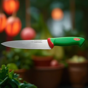 PREMANA PROFESSIONAL 20cm Green Chrome Stainless Steel Kitchen <b>Knife</b> Nakiri Chopping <b>Knife</b> with <b>Bone</b> <b>Handle</b> Filleting <b>Knife</b> - Product Image 3