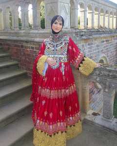 เดรสแขนสั้นอัฟกานิสถานสำหรับผู้หญิงชุดพื้นเมืองพื้นเมืองอัฟกานิสถานชุดเดรสวัฒนธรรมอัฟกานิสถาน - Product Image 5