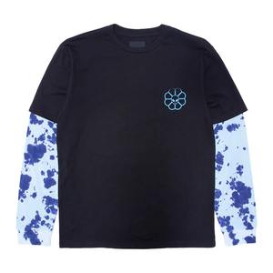 T-shirt double couche surdimensionné avec logo personnalisé pour hommes, tricoté 100% coton et fibre de bambou, longue longueur-Vente en gros - Product Image 4