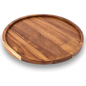 Plateau en bois circulaire du meilleur fournisseur plateaux en bois ronds naturels avec la haute qualité et le prix bon marché - Product Image 1