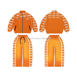 Cortavientos reflectante de gran tamaño, ropa personalizada ligera, conjunto para hombre, conjunto de cortavientos reflectante blanco - Product Image 2