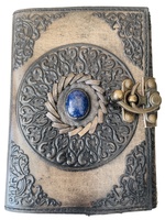Cuaderno diario de cuero hecho a mano indio diseño tradicional piedra Cierre de Metal meditación autocuidado Opción de regalo logotipo personalizado