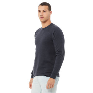 Sudadera de cuello redondo personalizada de peso pesado para hombre, tejido polar en blanco de invierno de secado rápido, mangas raglán de diseñador para Estilo de vida activo - Product Image 5