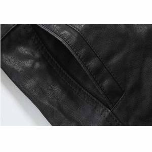 แจ็กเก็ตหนังแฟชั่นสำหรับผู้ชายเสื้อแจ็คเก็ตหนังแท้มีซิป - Product Image 6