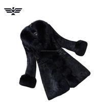 EMPIRE TREND WEARS En Yeni Şık Lüks Özel Tasarım Kadın Suni Vizon Kürk Kışlık Sıcak Peluş Palto Nefes Alabilen Dik Yaka