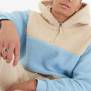 Design personnalisable 2025 sweats à capuche en polaire Sherpa pour hommes avec votre propre logo meilleurs prix service OEM sweats à capuche pour hommes en tissu éponge - Product Image 3