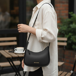 Women's Genuine Leather Luxury Designer Crossbody Tote Shoulder <b>Bag</b> Casual Fashion Zipper Water Resistant Adjustable Strap <b>Mini</b> - Product Image 2