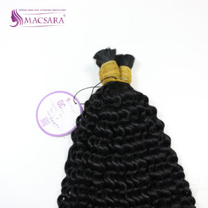 Vente en gros de cheveux crus vietnamiens de haute qualité en vrac bouclés noirs - Product Image 3