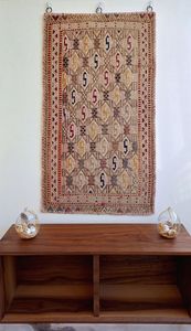 Tapiz Kilim Tejido a Mano Vintage, Diseño Étnico Turco Moderno Único para Decoración del Hogar, Bodas, Cumpleaños, Diwali - Product Image 2